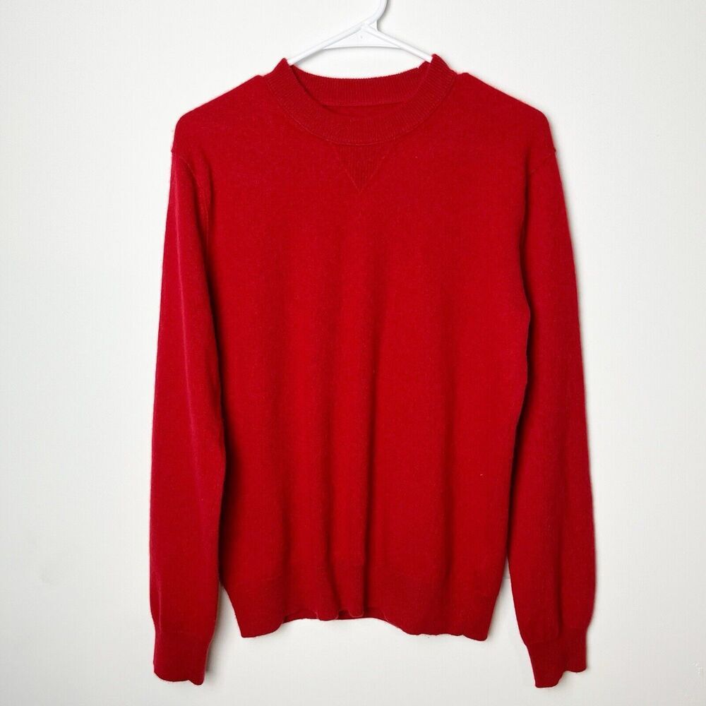 Banana Republic Red 100% Cashmere Sweater Medium Crew Neck​